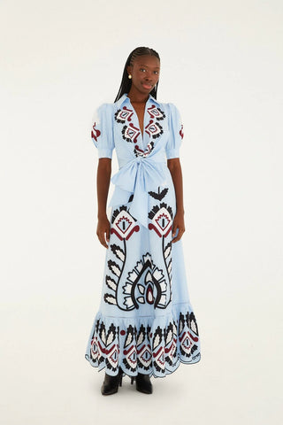 Artisanal Short Sleeve Maxi Dress