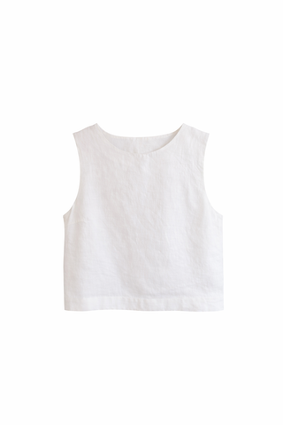 Studio Boxy Top - Ivory Linen