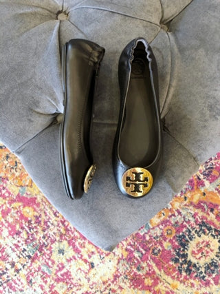 Minnie Travel Ballet Flat - Black/Gold