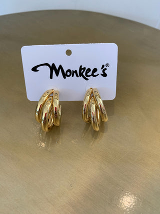 The Triple Hoop Earring - Gold