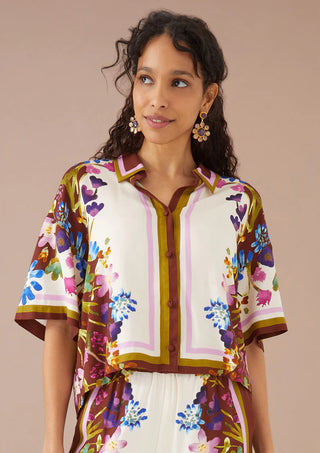 The Roxy Shirt - Prairie Floral Cinnamon Ivory