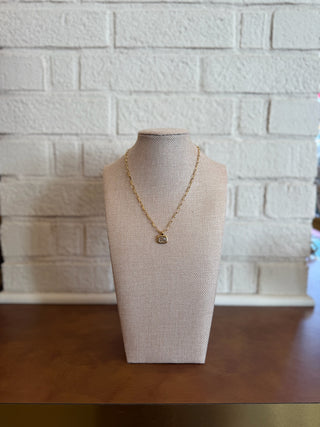 The Chain Link Bezel Necklace