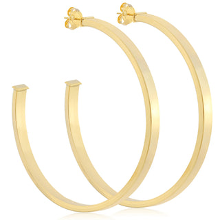 Lunaria Hoops - Shiny Gold
