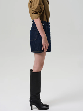 Curved Pocket Mini Skirt in Amherst