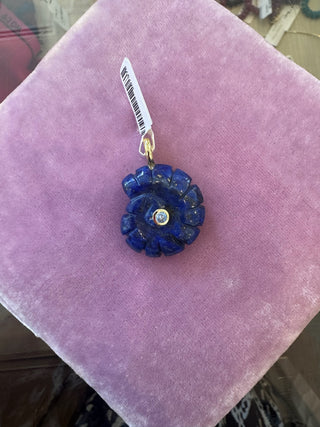 Gemstone Snail Charm - Lapis Lazuli