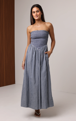 Bella Dress - Shoreline Stripe