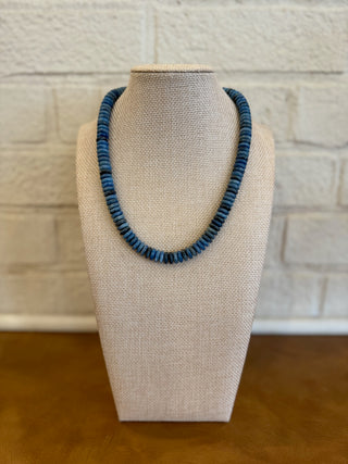 Isla Beaded Necklace - Blue