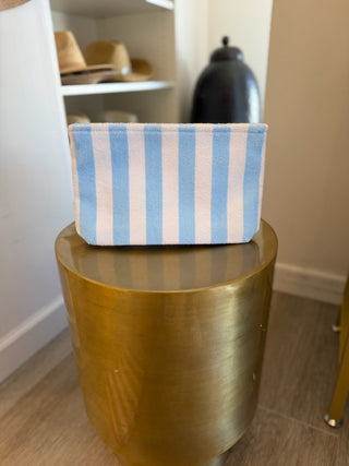 The Azalea Pouch - Blue Stripe