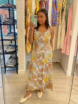 Camillie Midi Dress - Yellow Napoli