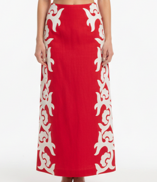 Dillon Skirt - Bright Red
