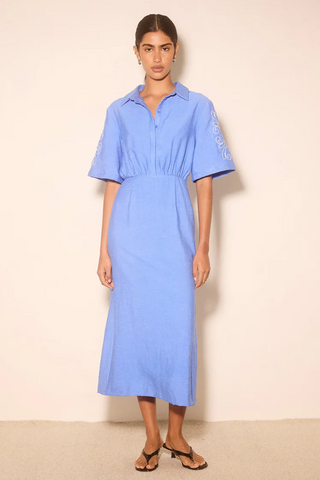Zahra Midi Dress - Blue