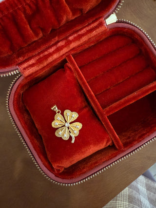 Pave 4 Leaf Clover Charm