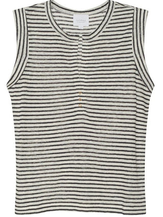 Stripe Linen Sky Tee