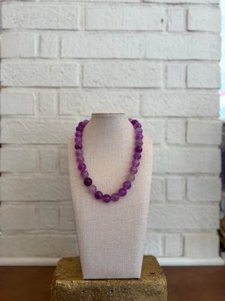The Hadley Beaded Necklace - Purple