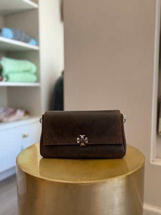 Charlie Distressed Small Shoulder Bag - New Barley - New Barley/ Dark Roast