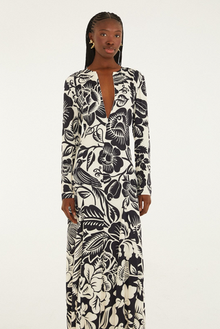 Cashews and Birds Maxi Dress