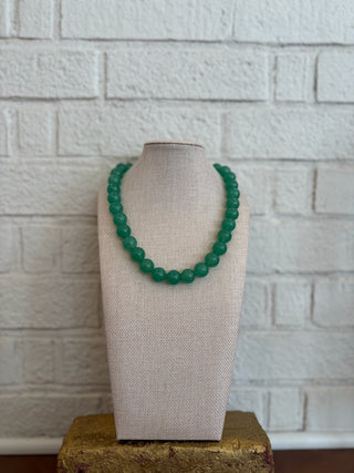 The Hadley Beaded Necklace - Sage Green