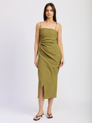 Lynx Pleated Midi Dress