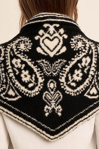 The Flora Neck Scarf - Black