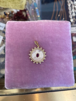 Mop Ruby Medallion Charm