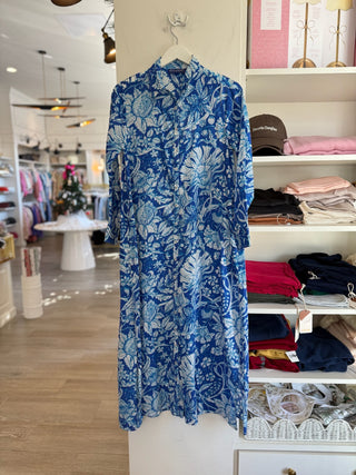 Farrah Long Kurta - Blue Laika