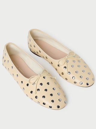 Landon Soft Ballet Flat - Sweet Butter/Silver