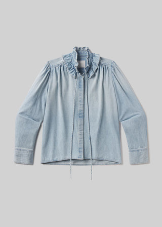 Calista Frill Collar Shirt - Skylar