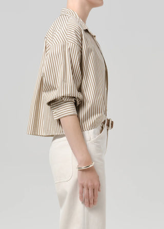 Petit Ami Shirt In Sandatlas Stripe
