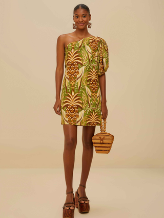 Pineapple Tapestry Mini Dress