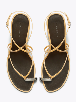Pierced Strappy Heel Sandal