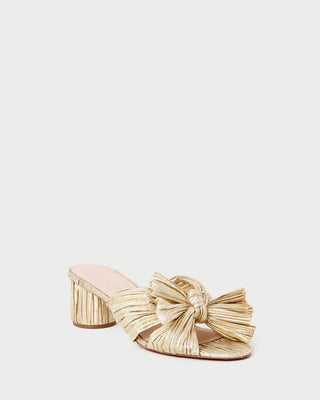 Emilia Pleated Knot Mule - Gold