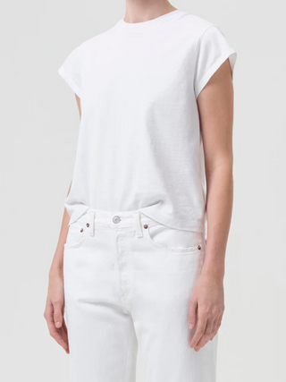 Bryce Cap Sleeve Tee - White