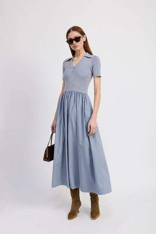 Stenson Mixed Media Midi Dress