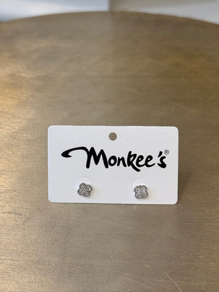 Mini Diamond Clover Stud Earring