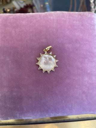 Pave Sun Charm
