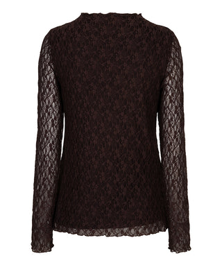 The Alexia Lace Blouse - Cocoa