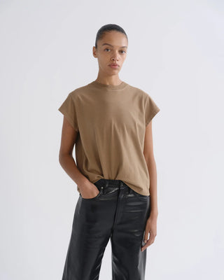 Bryce Cap Sleeve Tee - Hamoa (Khaki)