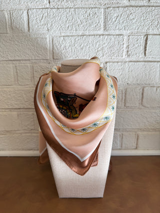 The Marisa Scarf - Blush/Brown