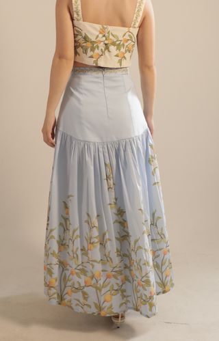 Aisha Maxi Skirt - Blue