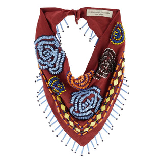 Amalia Scarf Necklace - Brown Multi