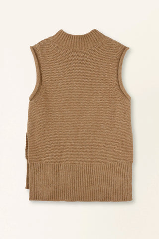 Aspen Jersey Knit Vest In Honey Wheat
