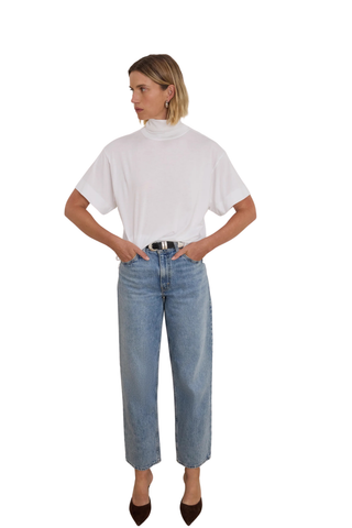 Fable Turtleneck Tee - Porcelain