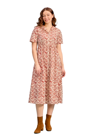 Sutton Dress - Brick Bloom