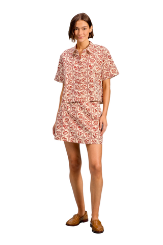 The Mini Skirt - Brick Bloom