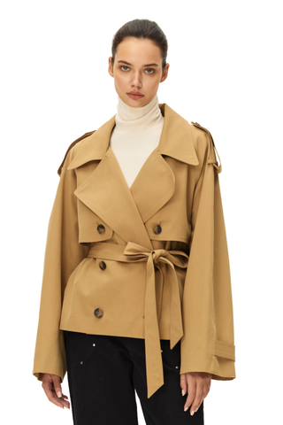 Eleanor Cropped Trench Coat