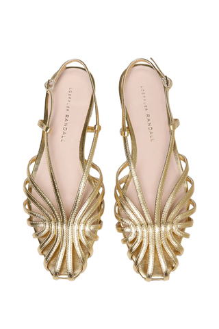 Devon Lattice Slingback Sandal - Gold
