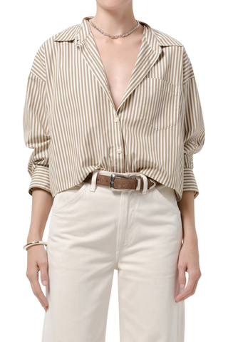 Petit Ami Shirt In Sandatlas Stripe