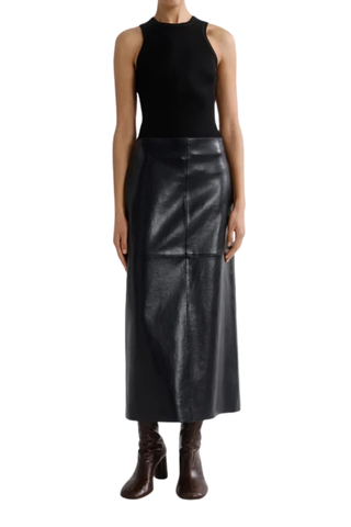 Hikson Skirt In Recycled Leather