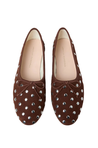 Landon Soft Ballet Flat - Espresso/Silver