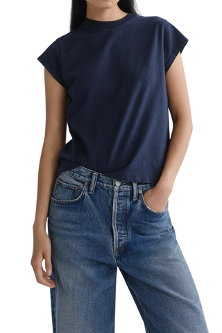 Long Line Bryce Cap Sleeve Tee